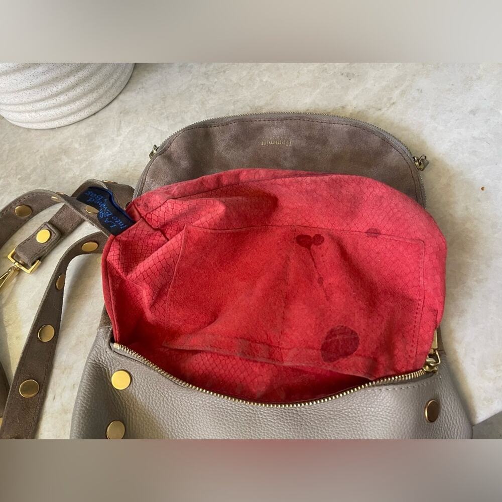 Hammitt “Corey” Taupe Crossbody Bag with brushed Gold Accents - Picture 6 of 12